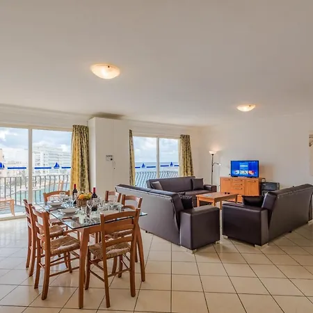 Spinola Bay Floor Seafront 3 Bedroom With Panoramic Sea Views - By Getawaysmalta
