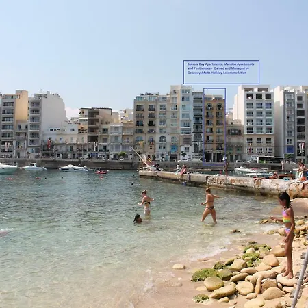 Lägenhet Spinola Bay Floor Seafront 3 Bedroom With Panoramic Sea Views - By Getawaysmalta St. Julian's